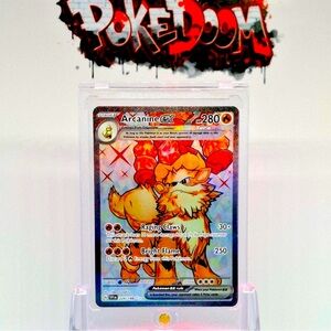 Pokemon Arcanine ex Rare Holo Scarlet & Violet Base Set SIR Pokémon TCG Card